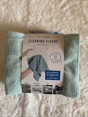 Microfiber Cleaning Cloths - Light Mint Green 6 count